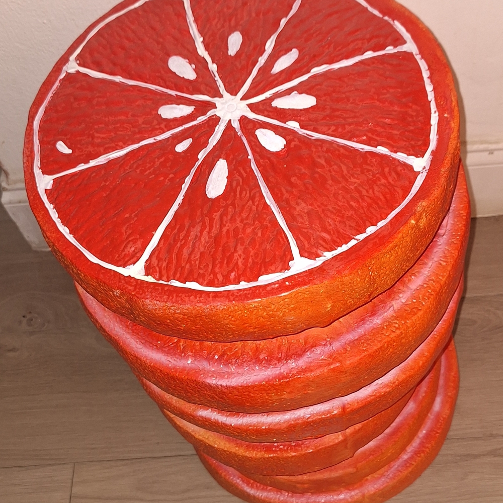Red Citrus Slice Cushions